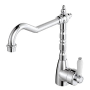Eleanor Shepherds Crook Sink Mixer, Chrome & Ceramic