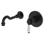 Eleanor Wall Mixer Set, Matte Black & Ceramic