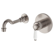 Eleanor Wall Mixer Set, Brushed Nickel & Ceramic