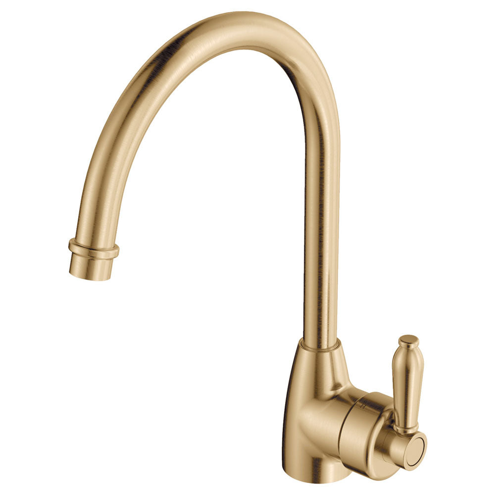 Eleanor Gooseneck Sink Mixer, Urban Brass