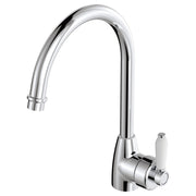 Eleanor Gooseneck Sink Mixer, Chrome & Ceramic