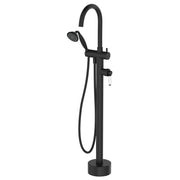 Eleanor Floor Mixer & Shower, Matte Black & Ceramic