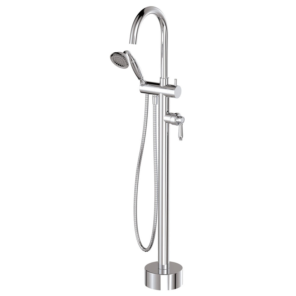 Eleanor Floor Mixer & Shower, Chrome