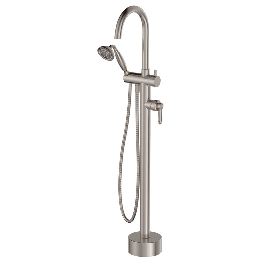 Eleanor Floor Mixer & Shower, Brushed Nickel