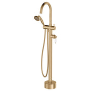 Eleanor Floor Mixer & Shower, Urban Brass & Ceramic