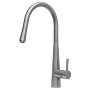 Isabella Deluxe Gooseneck Pull-Out Kitchen Mixer, Brushed Nickel