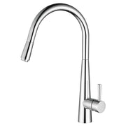 Isabella Deluxe Gooseneck Pull-Out Kitchen Mixer, Chrome