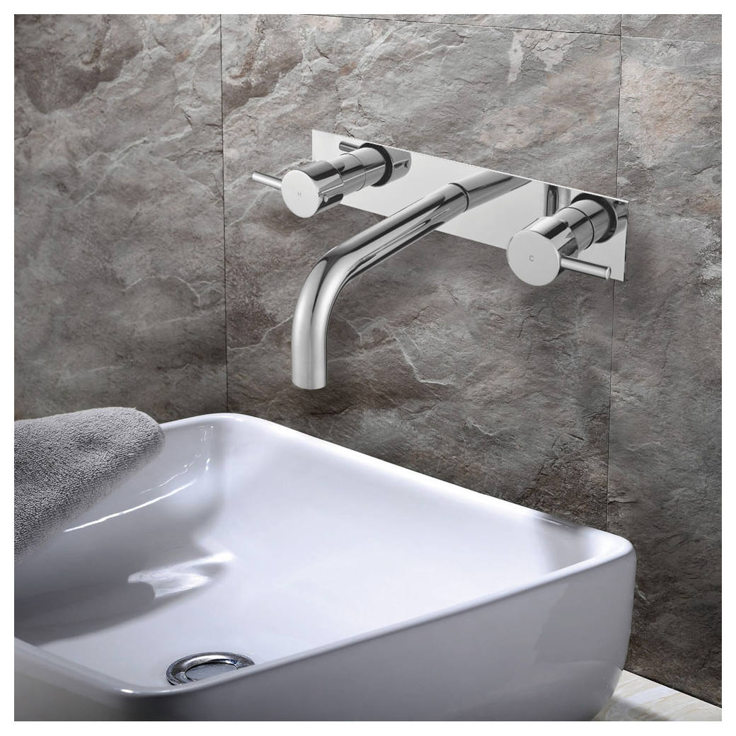 Isabella Wall Basin Set, Chrome