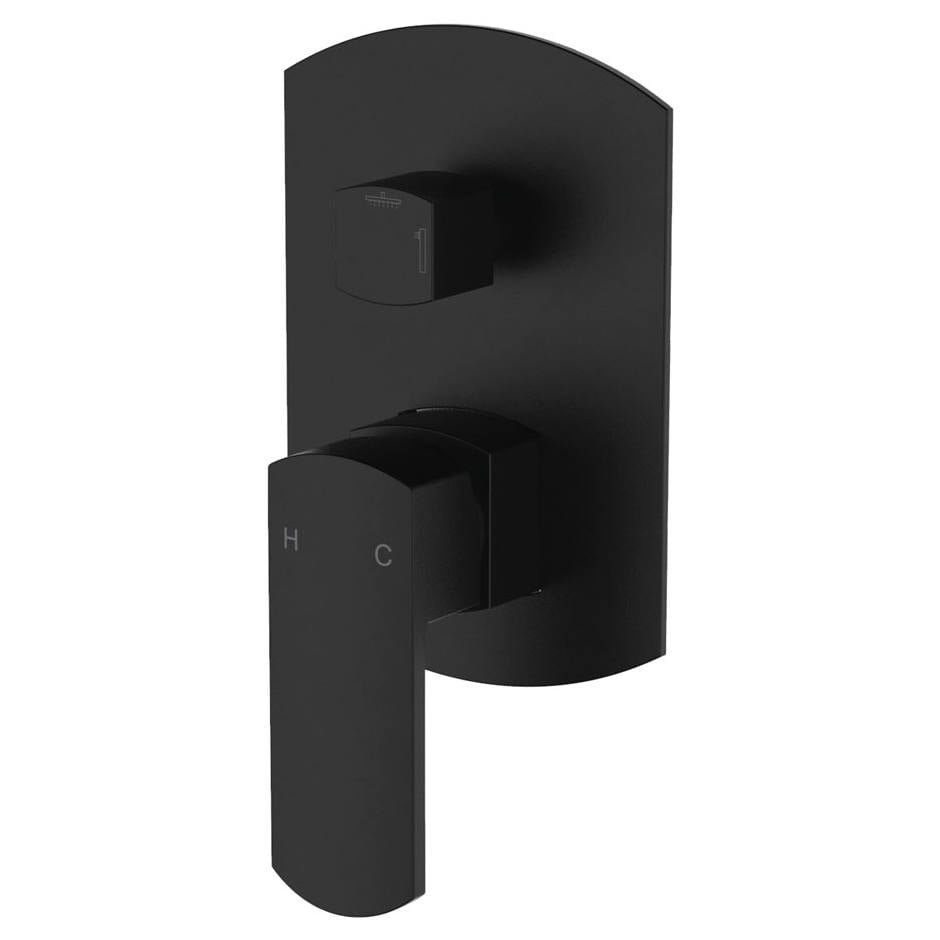 Koko Wall Diverter Mixer, Matte Black