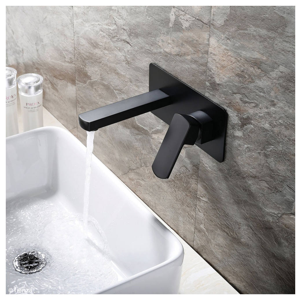 Koko Wall Mixer With Spout, Matte Black