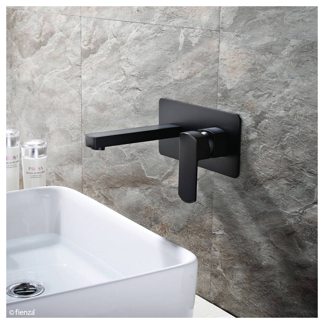 Koko Wall Mixer With Spout, Matte Black