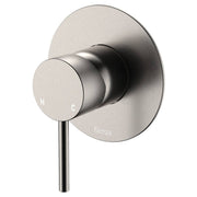 Kaya Wall Mixer, Large Rnd Plate, Brushed Nickel
