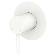 Kaya Wall Mixer, Large Rnd Plate, Matte White