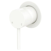 Kaya Wall Mixer, Small Rnd Plate, Matte White