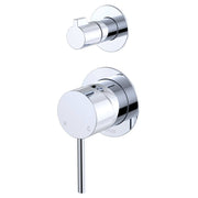 Kaya Wall Diverter Mixer, Small Rnd Plates, Chrome