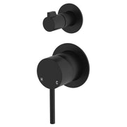 Kaya Wall Diverter Mixer, Small Rnd Plates, Matte Black