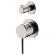 Kaya Wall Diverter Mixer, Small Rnd Plates, Brushed Nickel
