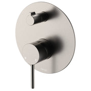 Kaya Wall Diverter Mixer, Large Rnd Plate, Brushed Nickel