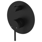 Kaya Wall Diverter Mixer, Large Rnd Plate, Matte Black