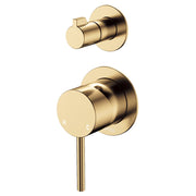 Kaya Wall Diverter Mixer, Small Rnd Plates, Urban Brass