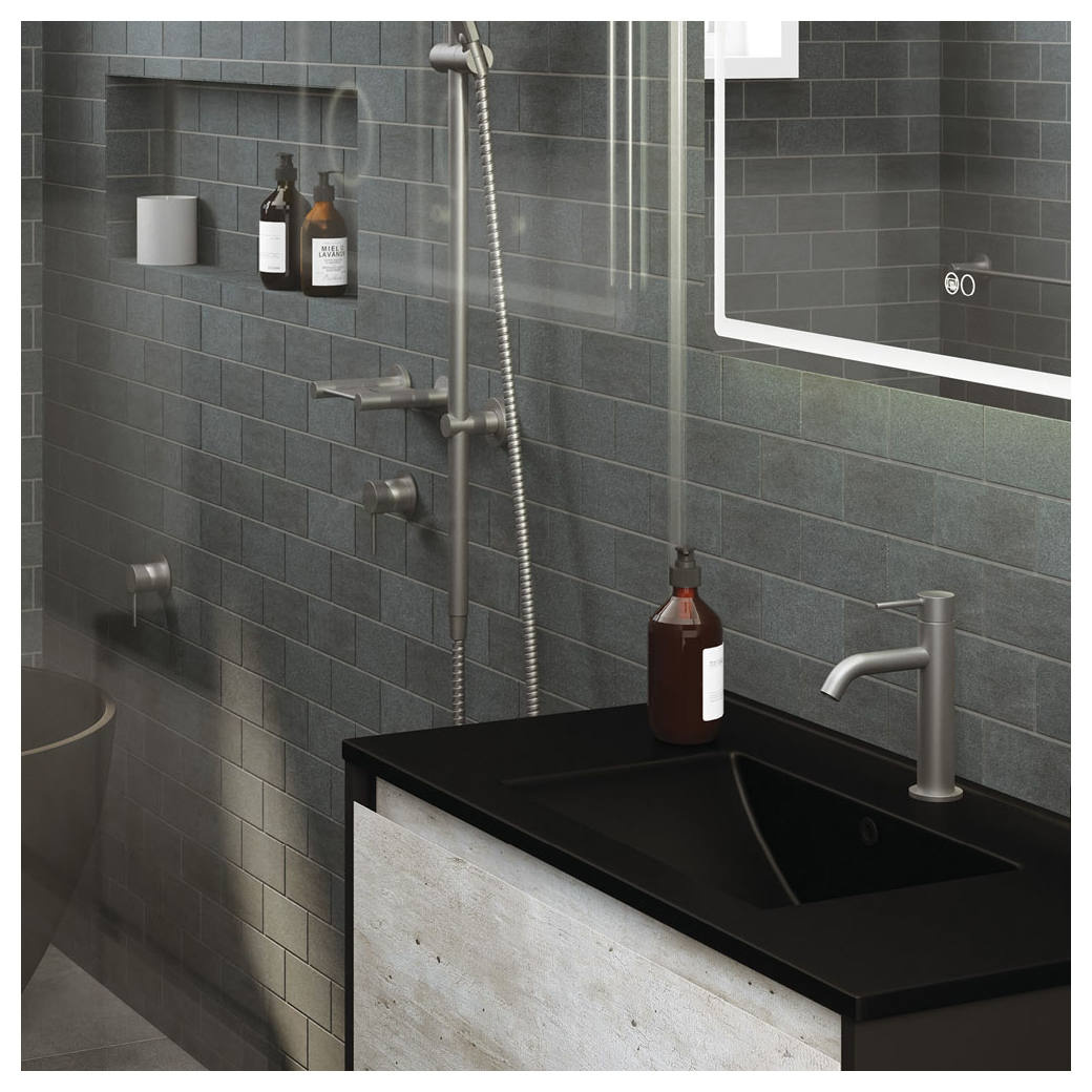 Kaya Basin Mixer, Gun Metal