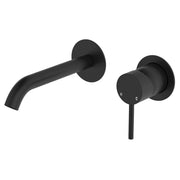 Kaya Wall Mixer Set, Rnd Plates, 160mm Outlet, Matte Black
