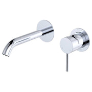 Kaya Wall Mixer Set, Rnd Plates, 160mm Outlet, Chrome