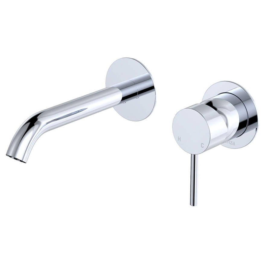 Kaya Wall Mixer Set, Rnd Plates, 160mm Outlet, Chrome