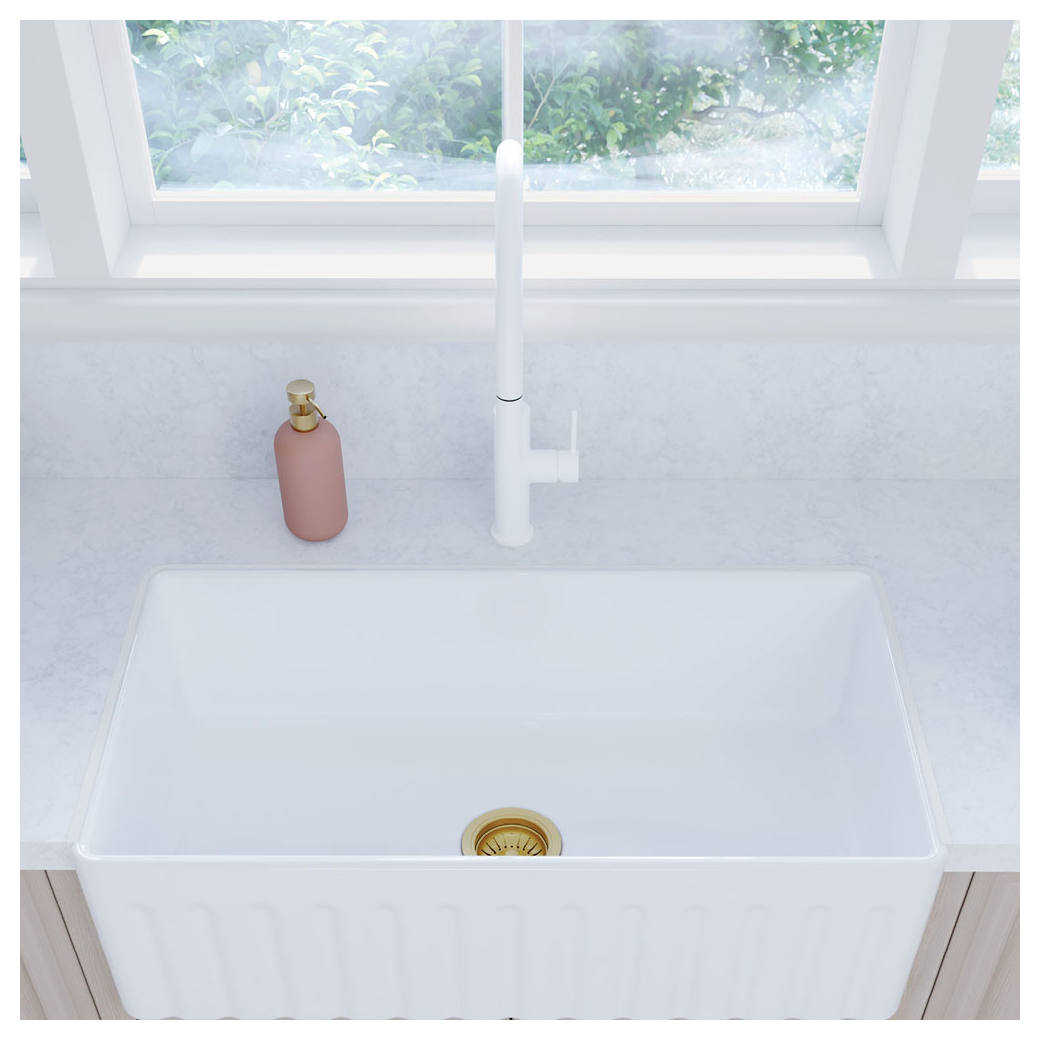 Kaya Pull-Out Sink Mixer, Matte White