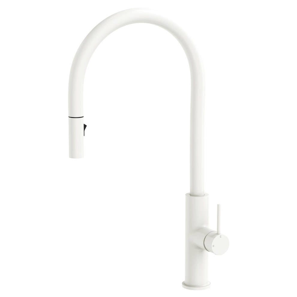 Kaya Pull-Out Sink Mixer, Matte White