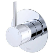 Kaya Up Wall Mixer, Large Rnd Plate, Chrome