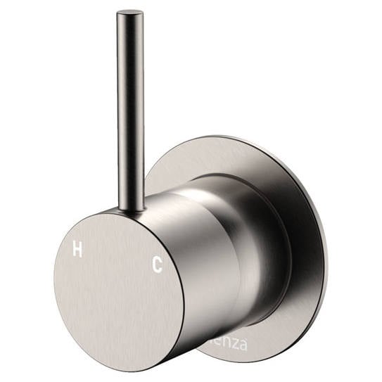 Kaya Up Wall Mixer, Small Rnd Plate, Brushed Nickel