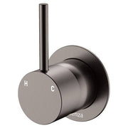 Kaya Up Wall Mixer, Small Rnd Plate, Gun Metal