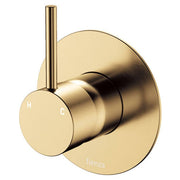 Kaya Up Wall Mixer, Large Rnd Plate, Urban Brass