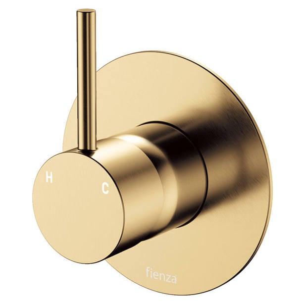 Kaya Up Wall Mixer, Large Rnd Plate, Urban Brass