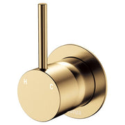 Kaya Up Wall Mixer, Small Rnd Plate, Urban Brass