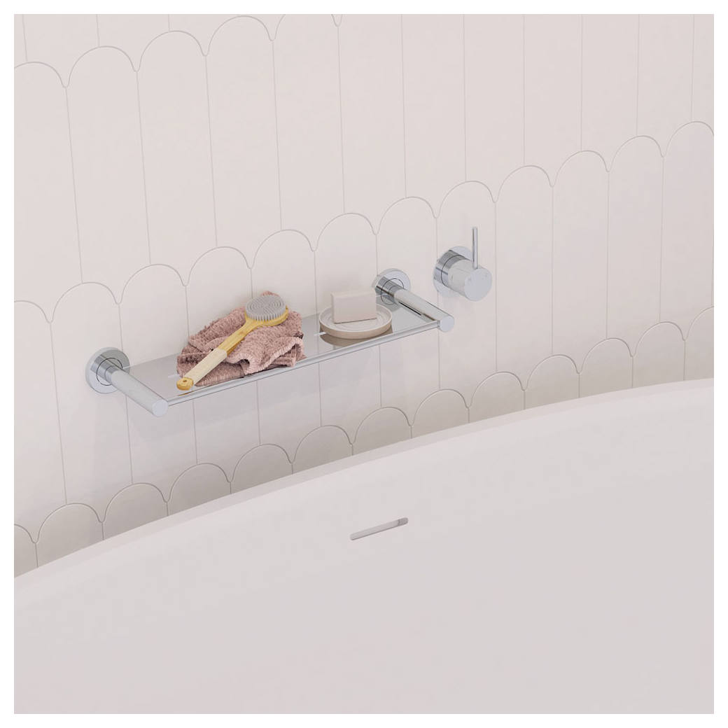 Kaya Up Wall Mixer, Small Rnd Plate, Chrome