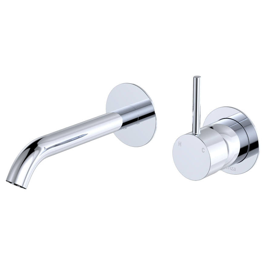 Kaya Up Wall Mixer Set, Rnd Plates, 160mm Outlet, Chrome