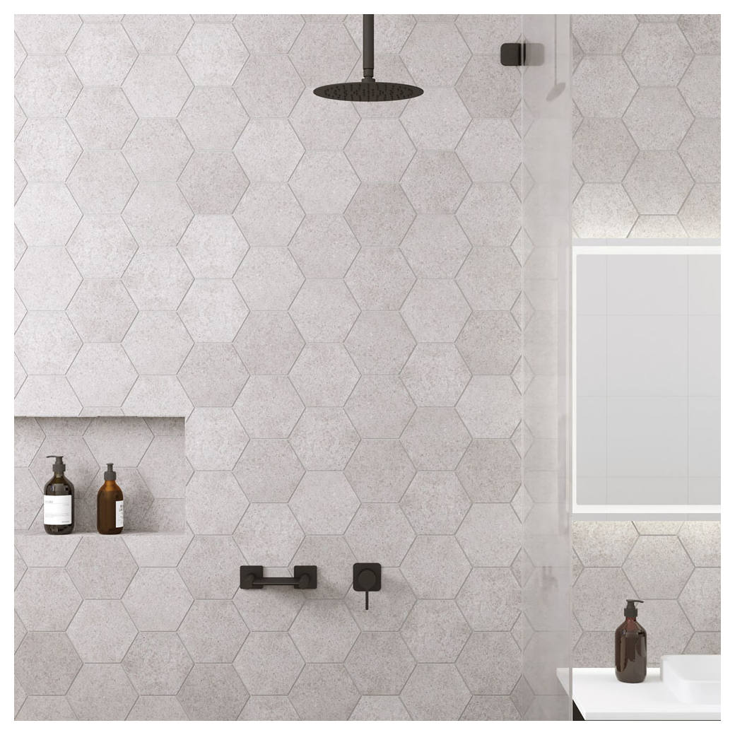 Sansa Wall Mixer, Square Plate, Matte Black