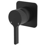 Sansa Wall Mixer, Square Plate, Matte Black