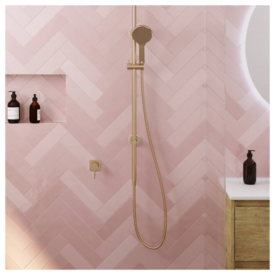 Sansa Wall Mixer, Square Plate, Urban Brass