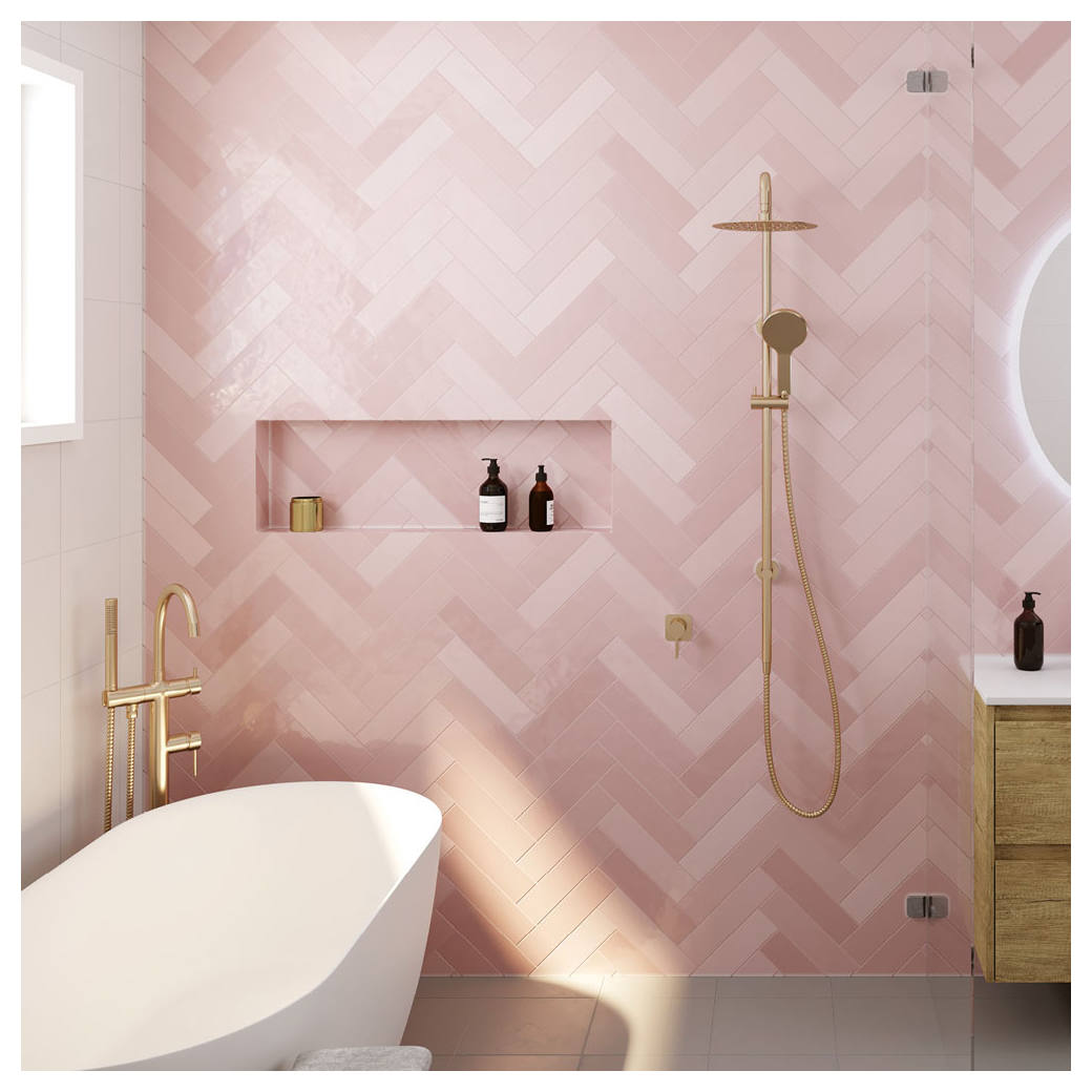 Sansa Wall Mixer, Square Plate, Urban Brass