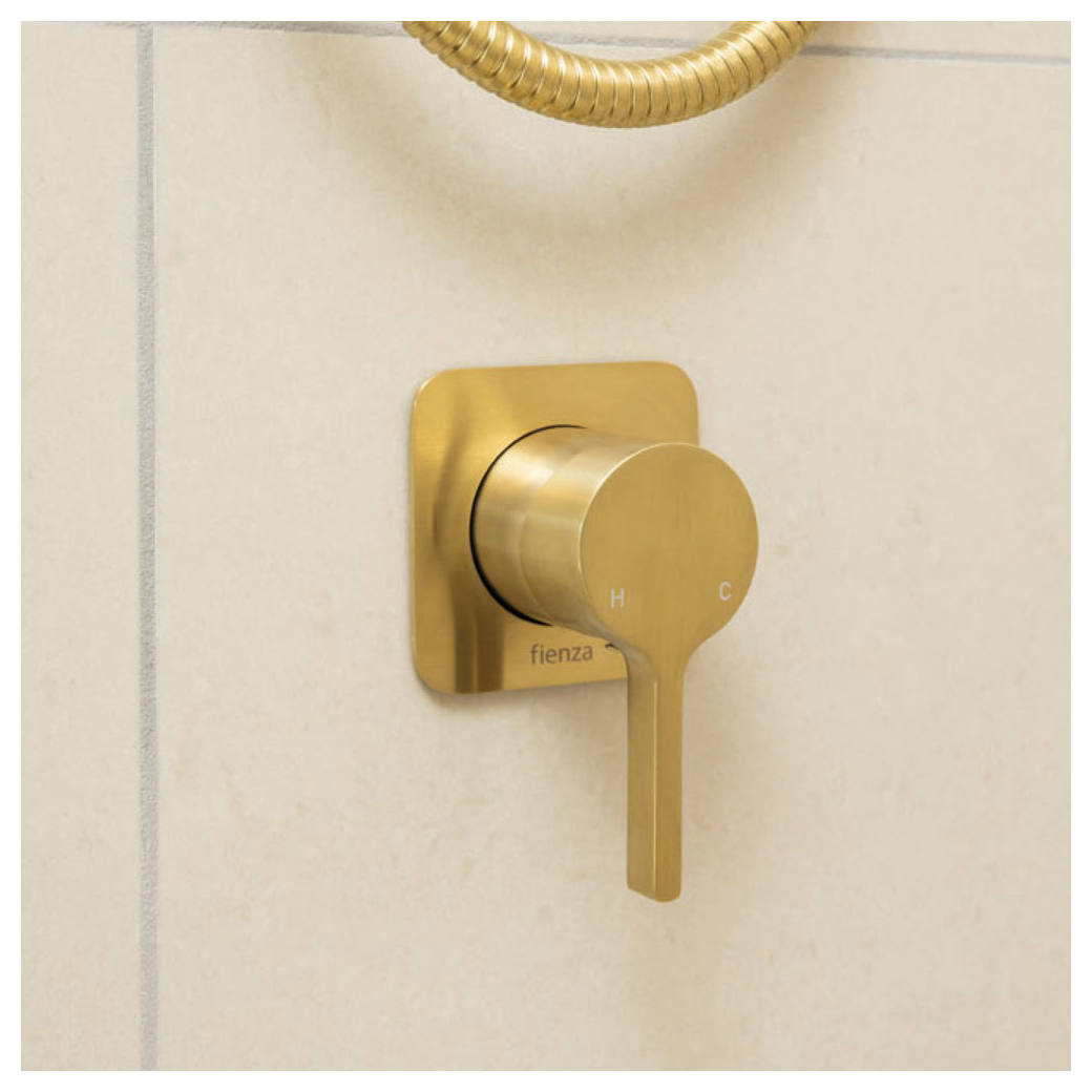 Sansa Wall Mixer, Square Plate, Urban Brass