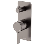 Sansa Wall Diverter Mixer, Rect Plate, Gun Metal