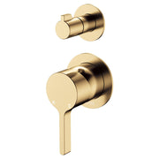 Sansa Wall Diverter Mixer, Small Rnd Plates, Urban Brass