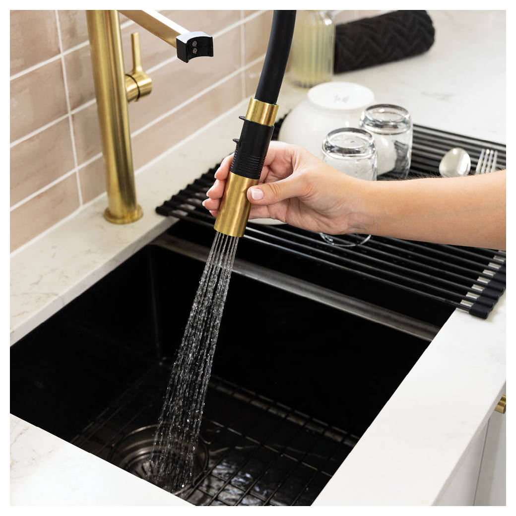 Sansa Pull Down Sink Mixer, Urban Brass
