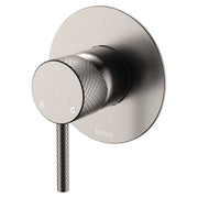 Axle Wall Mixer, Large Rnd Plate, Brushed Nickel