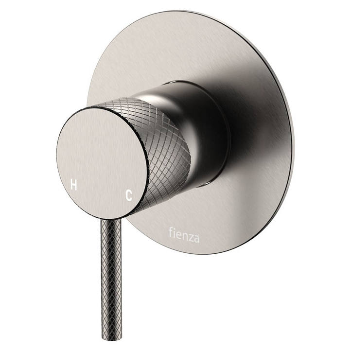 Axle Wall Mixer, Large Rnd Plate, Brushed Nickel
