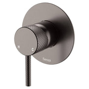 Axle Wall Mixer, Large Rnd Plate, Gun Metal