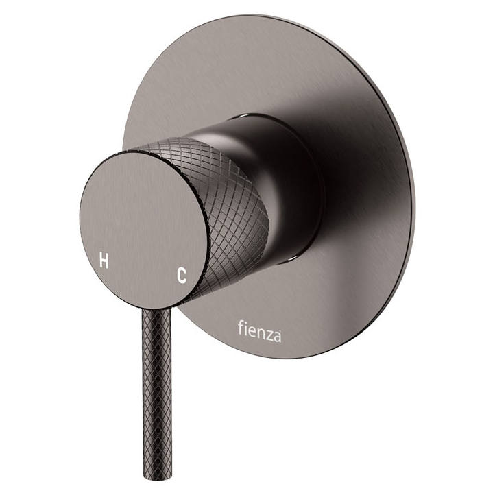 Axle Wall Mixer, Large Rnd Plate, Gun Metal